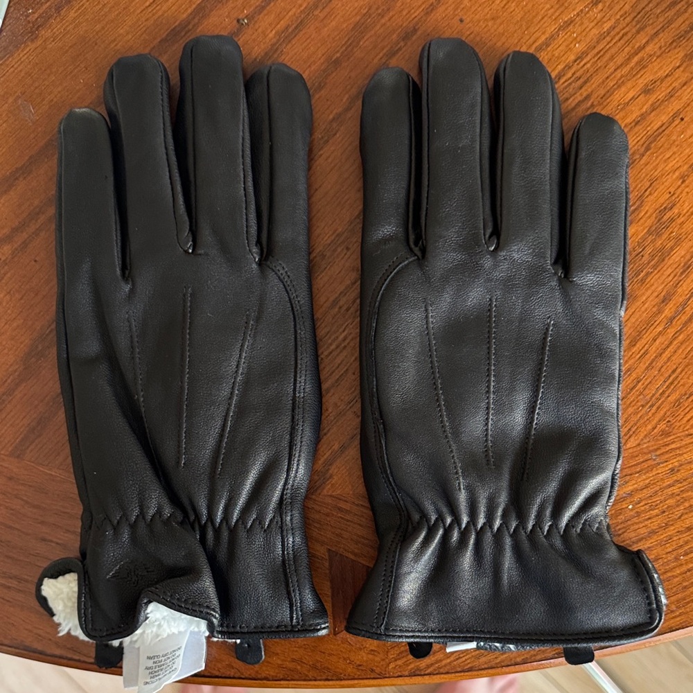 Dockers Men’s Black Leather Gloves